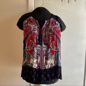 Sleeveless embellished blouse